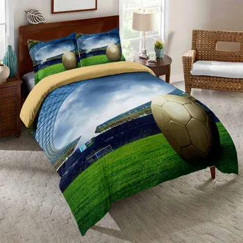 

Football Field Sports Bedding Set Bedroom Decor Duvet Covers Boys Teens Gift 2/3 Pieces Bedspread Dropship
