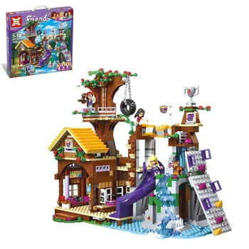

872pcs Building Blocks Girls Friendship Adventure Camp Tree House Bricks Compatible Girls Friends Kids Toys for Children 41122