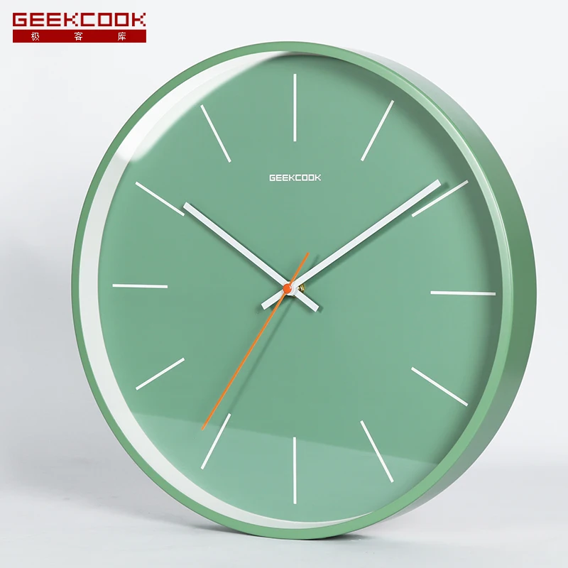 

Nordic Silent Wall Clock Modern Design Green Simple Unique Wall Clock Kids Living Room Vogue Orologio Parete Home Decor JJ60WC