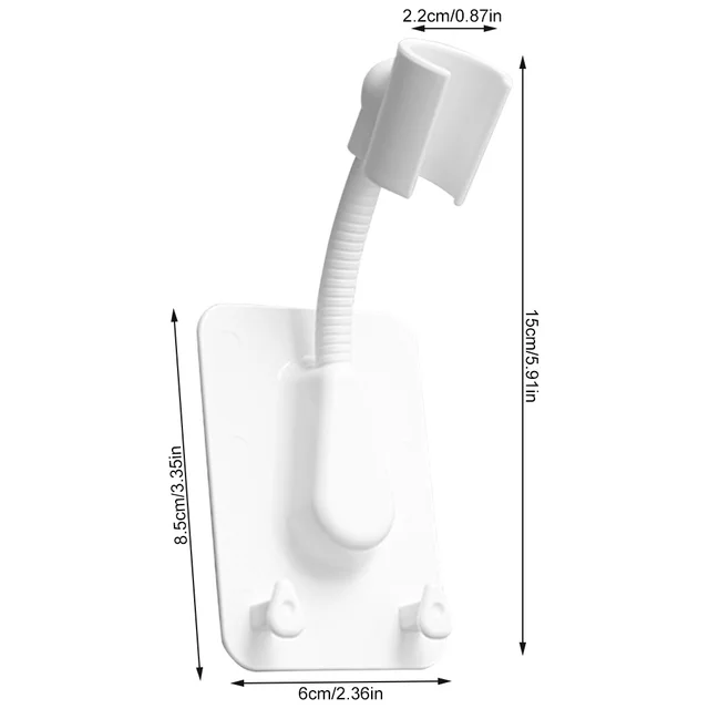 Willstar Adjustable Shower Head Holder, Durable Suction Cup Shower Head Bracket Handheld Showerhead Racks, No Drill Wall Mount Shower Head Wand Holder