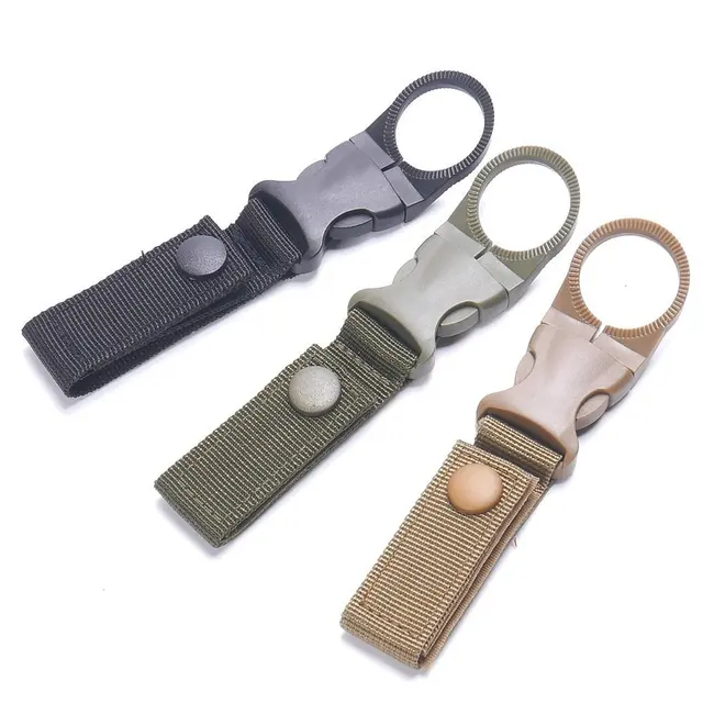 Carabiners Tactical Gear Water Bottle Holder Belt Clip Military Nylon