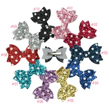 Детская заколка-бабочка в горошек в европейском и американском стиле; Детский головной убор с блестками и бантом; Аксессуары для девочек