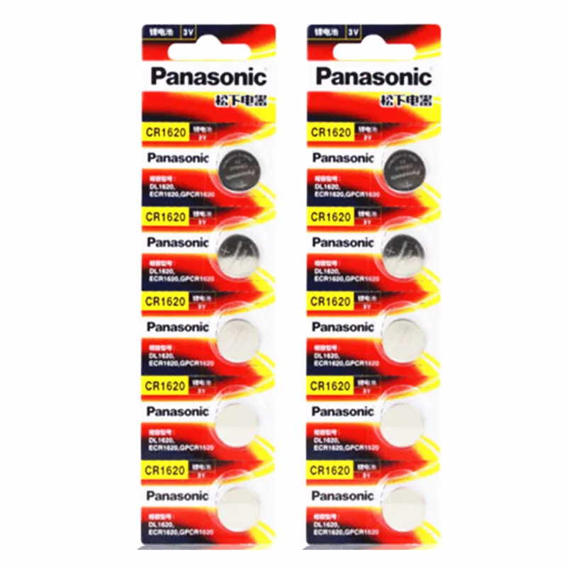 

10PCS PANASONIC Original CR1620 DL1620 ECR1620 CR 1620 3V Lithium Batteries Cell Button Coin Battery For Watch Car Remote Key