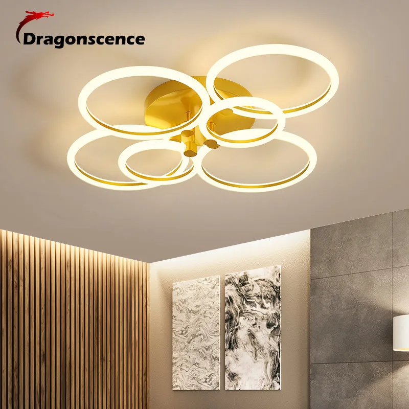 

Dragonscence modern led chandelier with remote control acrylic lights For Living Room Bedroom Home Chandelier ceiling Fixtures