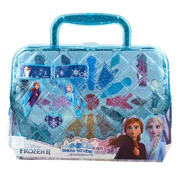 

girls frozen 2 elsa and anna princess handbag Makeup set Disney kids Beauty pretend play toy Gift Box
