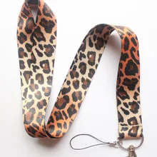 10 шт Леопардовый шейный ремешок для ID брелок шейный ремешок для сотового телефона ремешки H-6