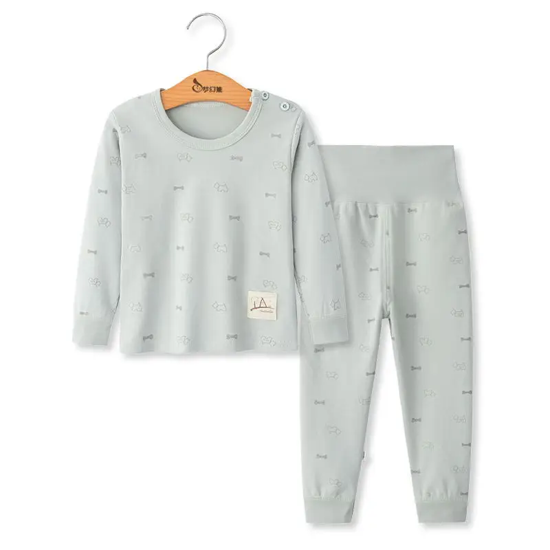 Осенне-зимние детские пижамные комплекты Одежда для маленьких девочек пижамы для мальчиков, пижамы для девочек, детская одежда для сна Детская футболка с длинными рукавами+ штаны - Цвет: S-03