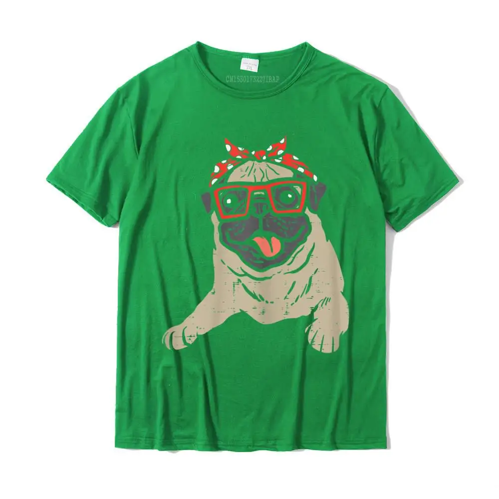 Printed Print Crewneck T Shirts Mother Day Tops T Shirt Short Sleeve for Men Faddish All Cotton Normal Top T-shirts Pug Polka Dots Bandana Pet Dog Lover Owner Girls Women Gift T-Shirt__27203 green