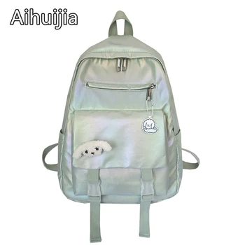 

High Quality Oxford Cloth Color Gradient Ladies Backpack Pendant Student Backpack Children Travel Bag New Fashion Women Backpack