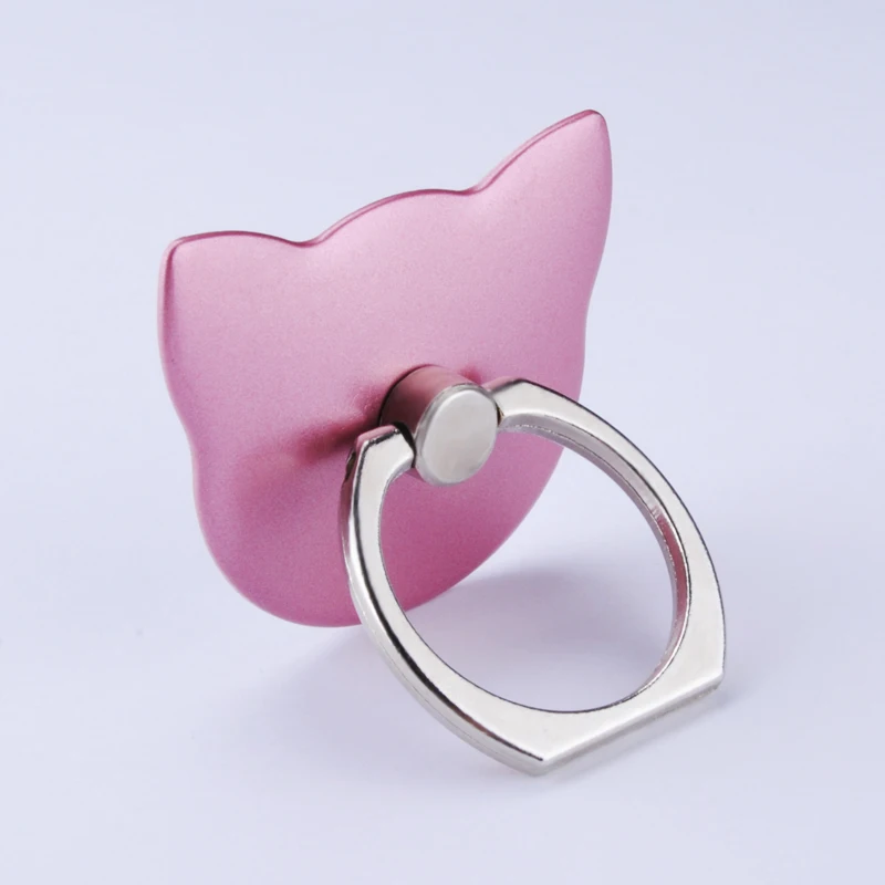 cat pink 360 градусов мышь Форма палец кольцо мобильного телефона держатель Подставка для iPhone всех смартфонов for xiaomi попсокет держатель для телефона в машину - Цвет: cat pink
