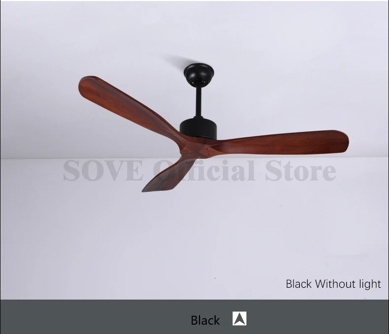 42 Inch Industrial Vintage Ceiling Fan Without Light Wooden Ceiling Fans With Remote Control Simple Home Fining Room Loft Fan