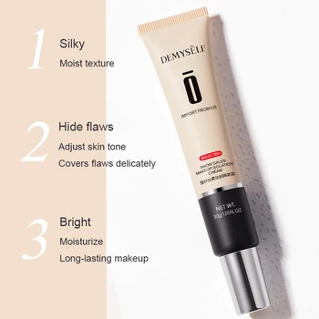 

30ML Waterproof Full 3 Color Waterproof Full Coverage Liquid Concealer Face Brightening Foundation Cream Make-up for women TSLM1