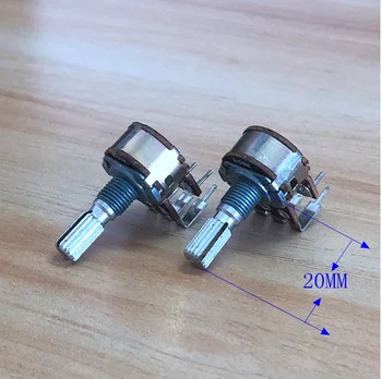 

5pcs/lot 16 type double potentiometer B50K*2 anti-inner bending foot plum shaft length 20mm double channel