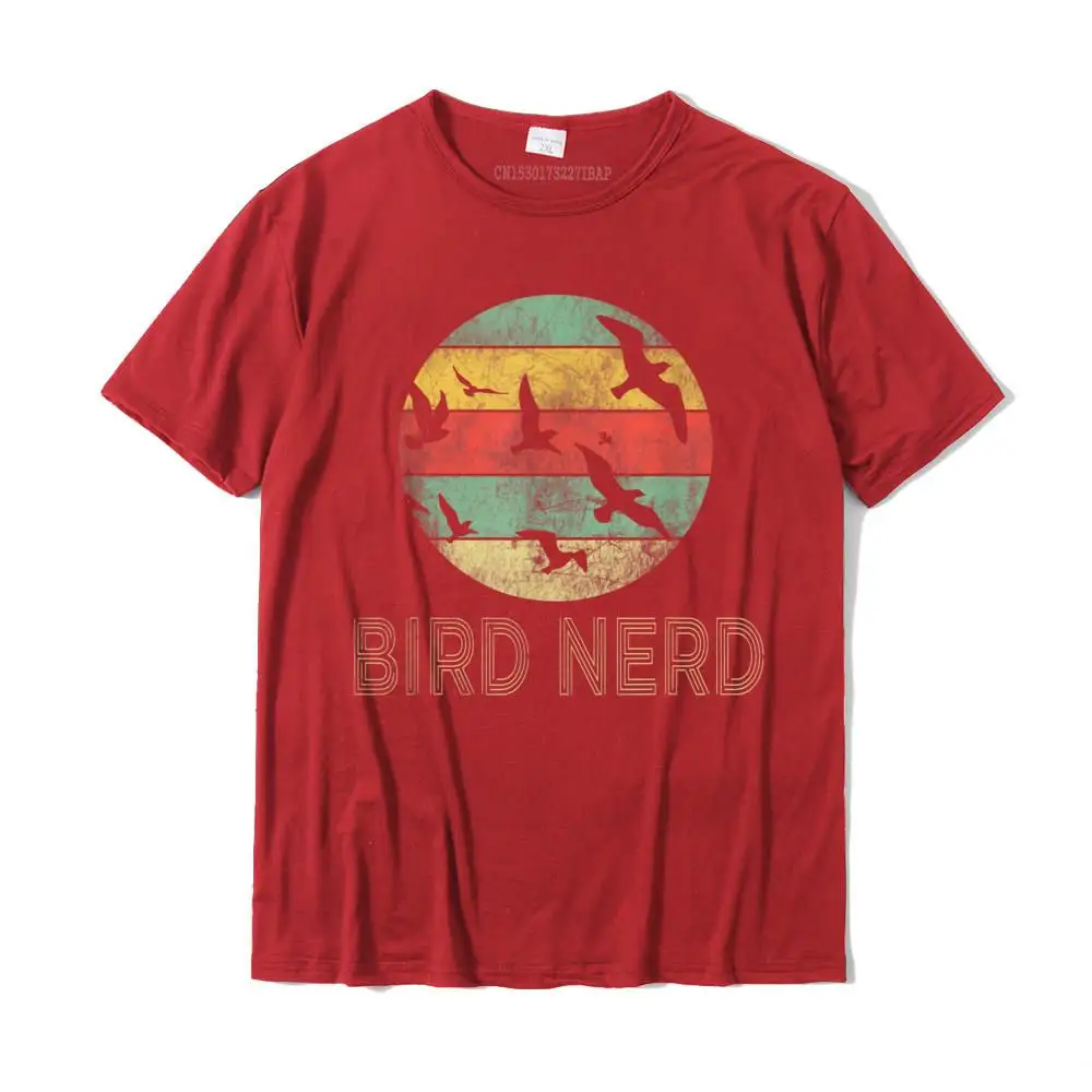 Custom 100% Cotton Printed Tees Oversized Short Sleeve Man Top T-shirts Printing Father Day Tee-Shirts O-Neck Drop Shipping Retro Vintage Birding Bird Watching Funny Bird Watcher Gift T-Shirt__36131 red