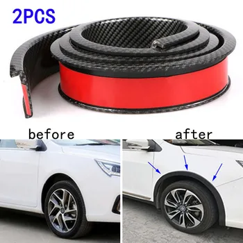 

Protector Wheel Arch Trim Strips Carbon Fiber Black Anti-scratch Adhesive tape SUV Fender Flares Practical Durable