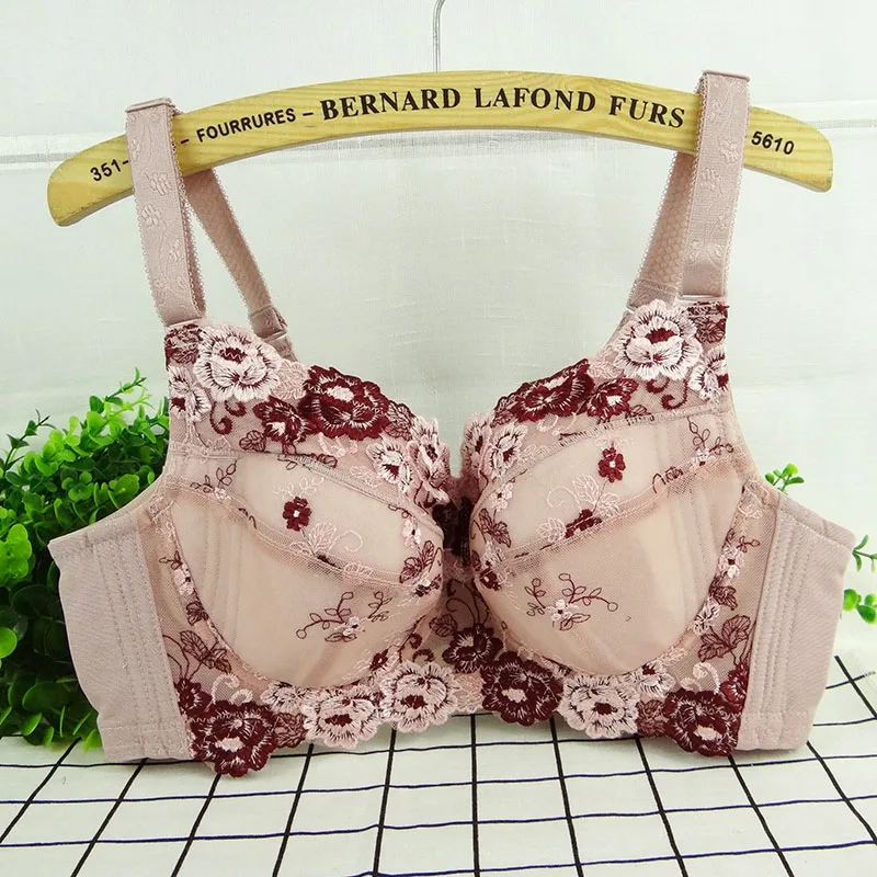 Soutien gorge femme, плюс размер, бюстгальтер без косточек, женские бюстгальтеры, 110EFGH 48 EFGH, собранные, сшитые, красивая вышивка, женское нижнее белье