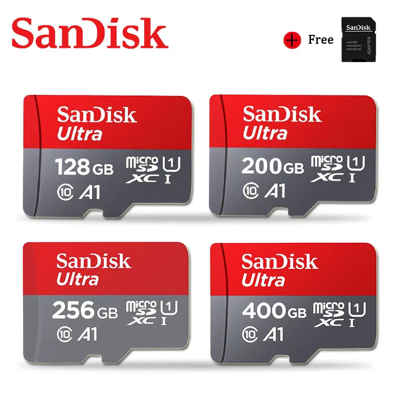 SanDisk карта памяти A1 400 Гб 256 ГБ 200 128 64 Micro sd класс 10 32 16 Microsd TF/sd флэш смартфона|Карты