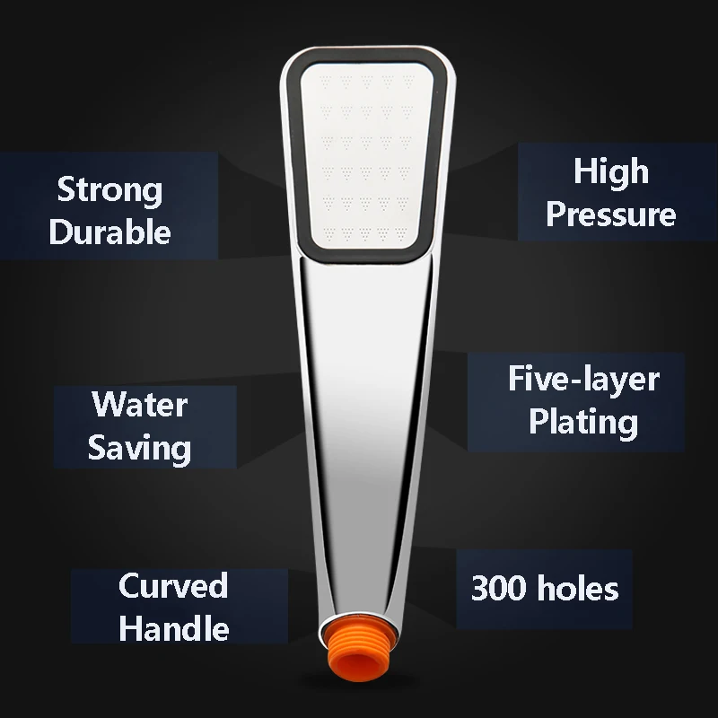 VEHHE насадка для душа высокого давления, фильтр для экономии воды, АБС ХРОМ, мощная насадка, 300 отверстий, панель, аксессуары для ванной комнаты