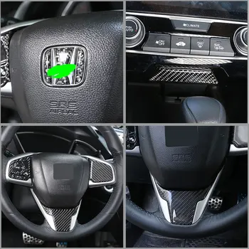 

For Honda CIVIC 2016-2019 Car Interior Modification Real Carbon Fiber (Soft) Decorative Protective Patch