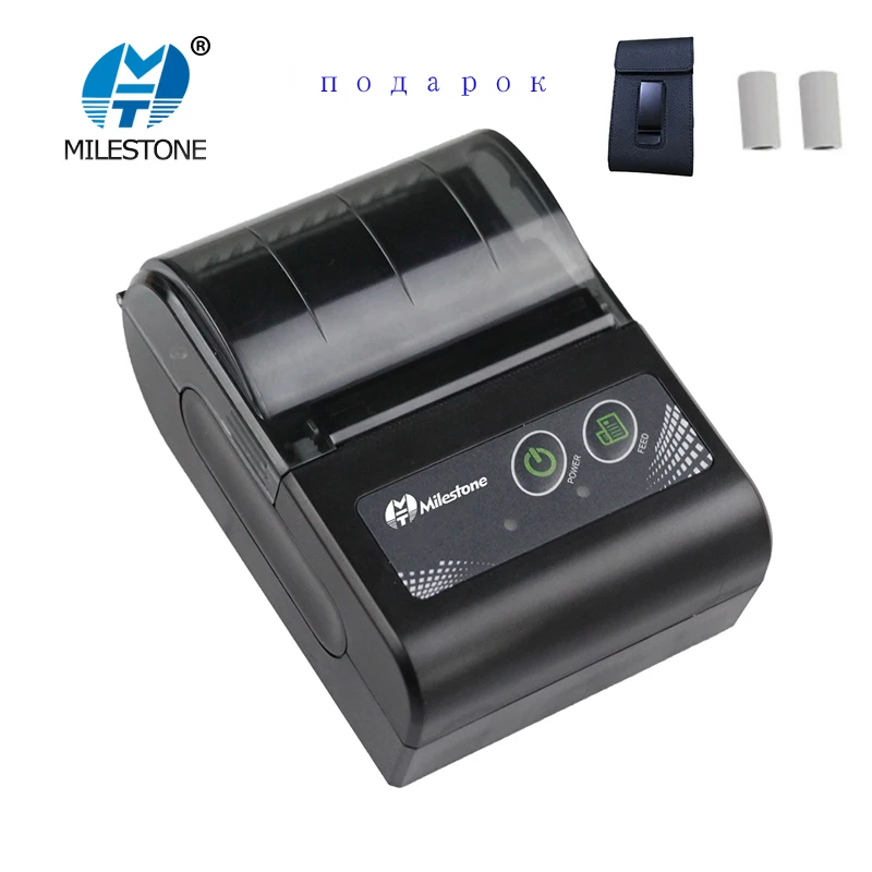 

Milestone Bluetooth Printer Wireless Receipt bill Thermal Printer 58MM Mini Portable pocket for Windows Android IOS MHT-P10