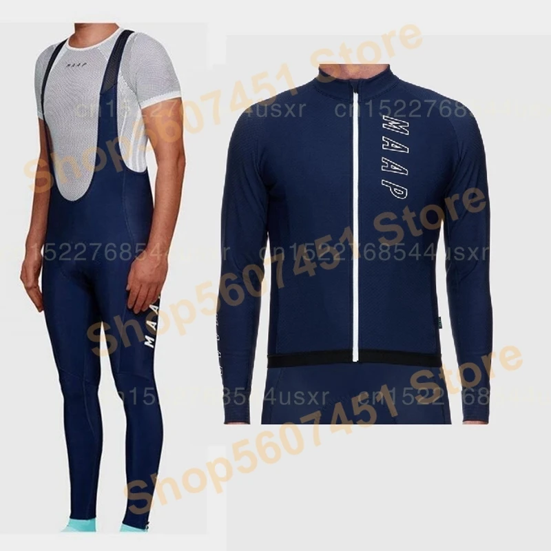 

Photo Color MAAP Cycling Jersey Sets Men's Team Long Sleeve Bike Shirt Suit Bicycle Clothing Ropa Ciclismo Maillot Bicicleta
