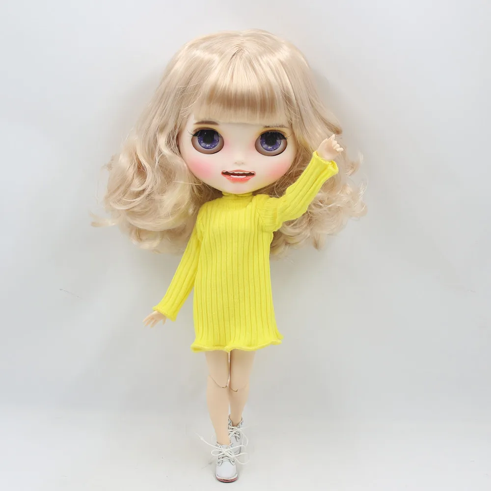 Ледяная фабрика 1/6 blyth Кукла № BL3139 белая кожа ручная роспись лицо спящие глаза Улыбка Рот соединение тело для девочки подарок