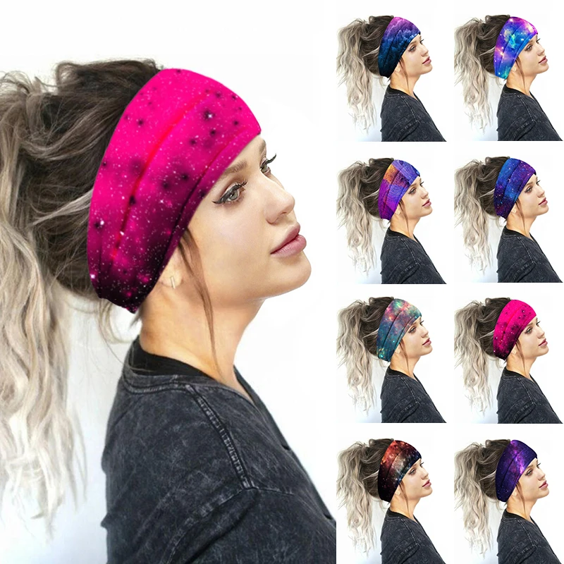 Women Headpiece Stretch  Headwear Bandage Stretch Women High Quality Headpiece Hot Sale Wide Elastic Hair Bands Headwrap