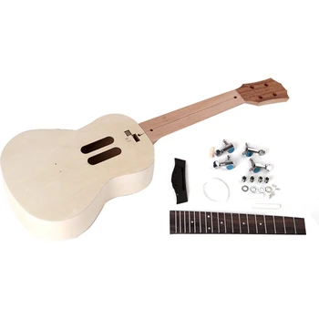 

23 Inch Ukulele Diy Kit Spruce Panel Strings Hawaiian Guitar for Handwork Painting Perfect Parents-Child Campaign