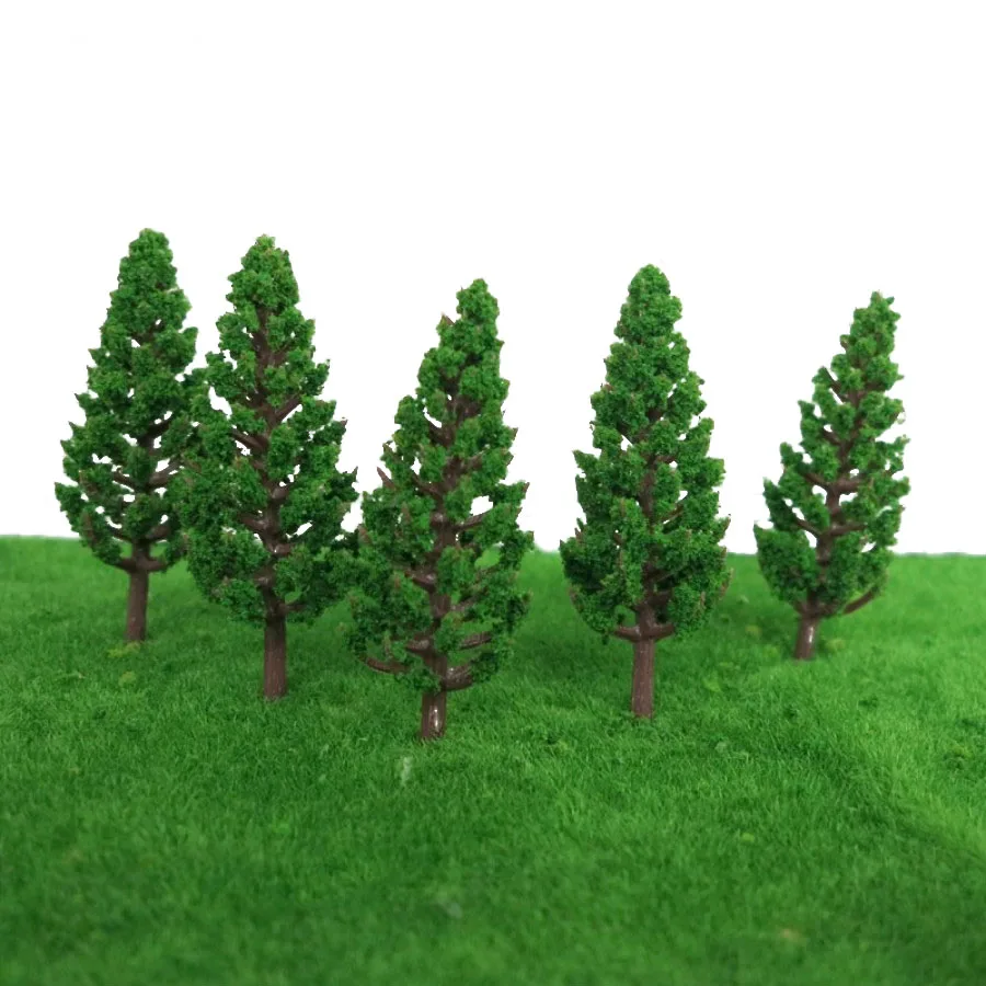 100 X Model Pine Trees Model Train Park Trees For N Or Z Scale Snow Scenery 58mm