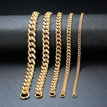 

Stainless Steel Cuban Bracelet Men's Fashion Trend Student Hip Hop Jewelry