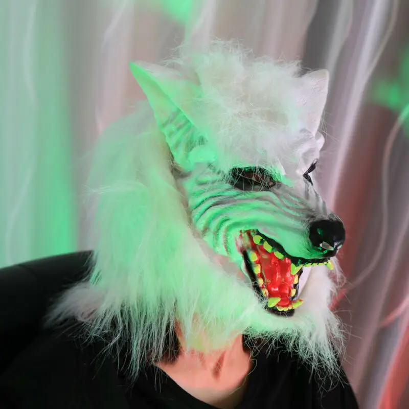 Новая маска Волка маска оборотня Косплей голова животного костюм на Хэллоуин маска зомби ужас оборотень жуткая маска "Дракулы"