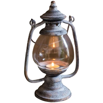 

Retro Nordic Iron Candlestick Light Vintage Wind Lamp Candle Lantern Decoration Garden Candle Holders Cafe Bar Home Decor CC50