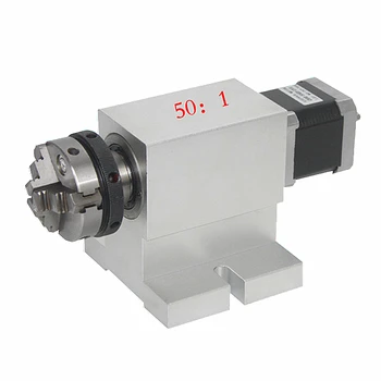 

3 jaw Chuck 50mm CNC 4th rotary axis 11-50-50 harmonicgear retarder A axis for Mini CNC router/engraver
