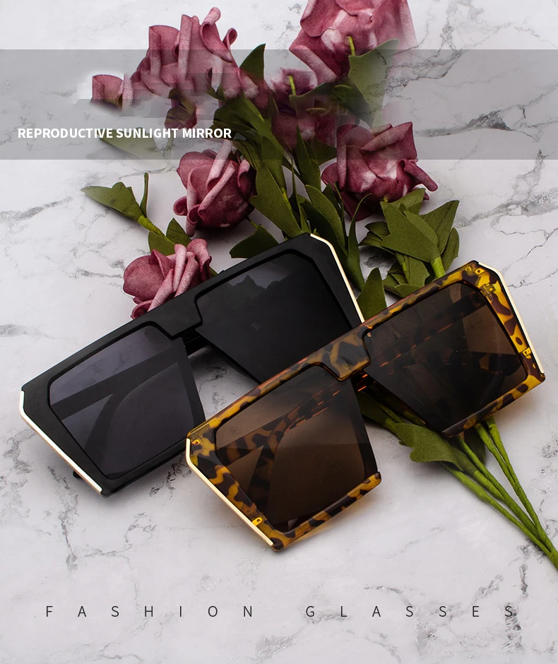 

BINGKING Vintage Big Square Sunglasses Women 2020 Oversized Luxury Brand 90s Fashion SunGlasses Female Lady Shades UV400