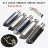 For Honda CBR500R CB500X CB500F Motorcycle Exhaust Tip Muffler Tube with DB Killer Mid Link Pipe System 2013-2019 14 15 16 17 18
