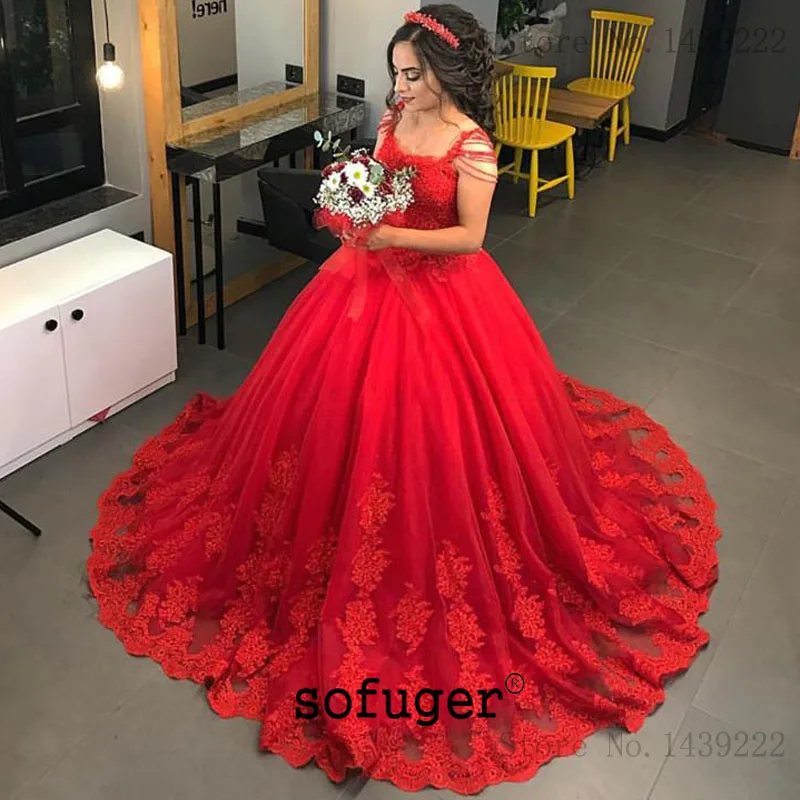Красное Длинное Милое Свадебное платье со шлейфом Свадебное платье Robe De Mariee Sofuge Boho элегантное женское вечернее платье Abiti Da Sposa