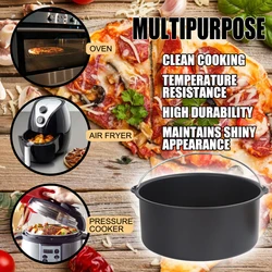 Dropship 8 Inch Non Stick Cake Mold Baking Tray Pan Round Roasting Basket Bakeware Mold Kitchen Tool Air Fryer Accessories