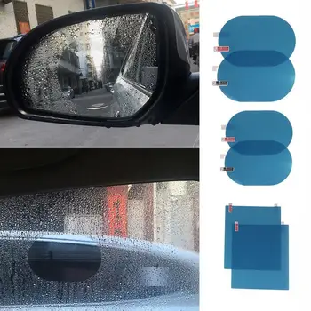 

2PCS Anti Fog Car Mirror Window Clear Film Anti-glare Car Rearview Mirror Protective Film Waterproof Rainproof Car Sticker