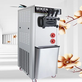 

Commercial new design mini desktop 3 flavor ice cream making machine home soft ice cream machine low price supply