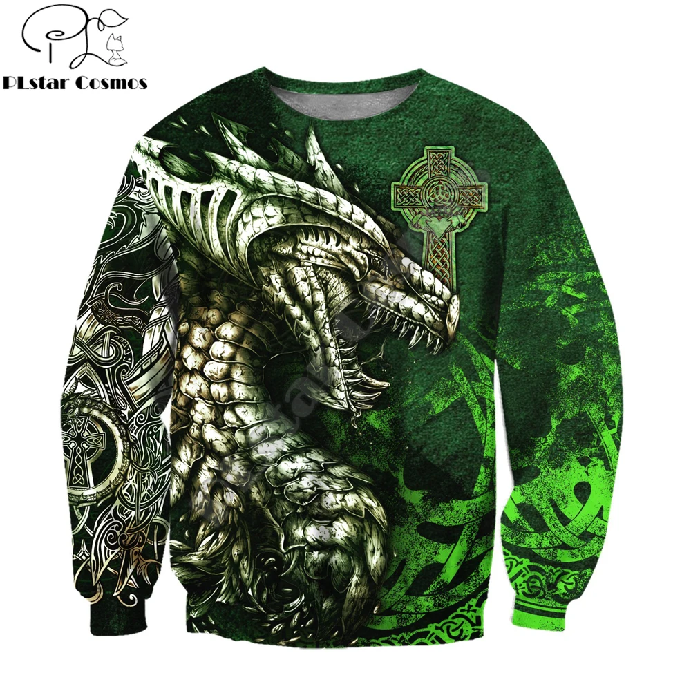 Beautiful Dragon Tattoo Green 3D Printed Men Hoodie Autumn and winter Unisex Sweatshirt Zip Pullover Casual Streetwear KJ427