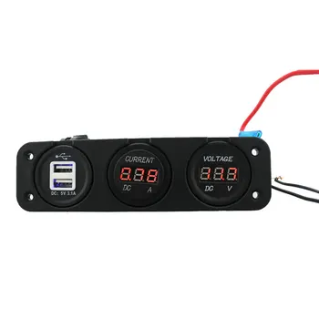 

Iztoss C8802-z car motorcycle Digital voltage meter +UBS current meter +car charger