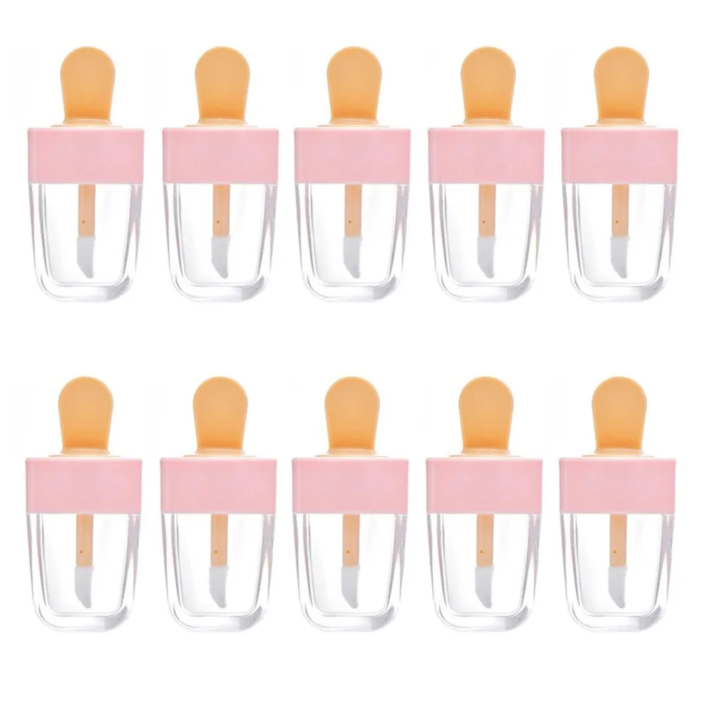 

5PCS 8ML Fashion Lip Gloss Tubes Empty Bottle Ice Cream Lip Glaze Container DIY Empty Tube Shell Lipstick Filling Empty Bottle