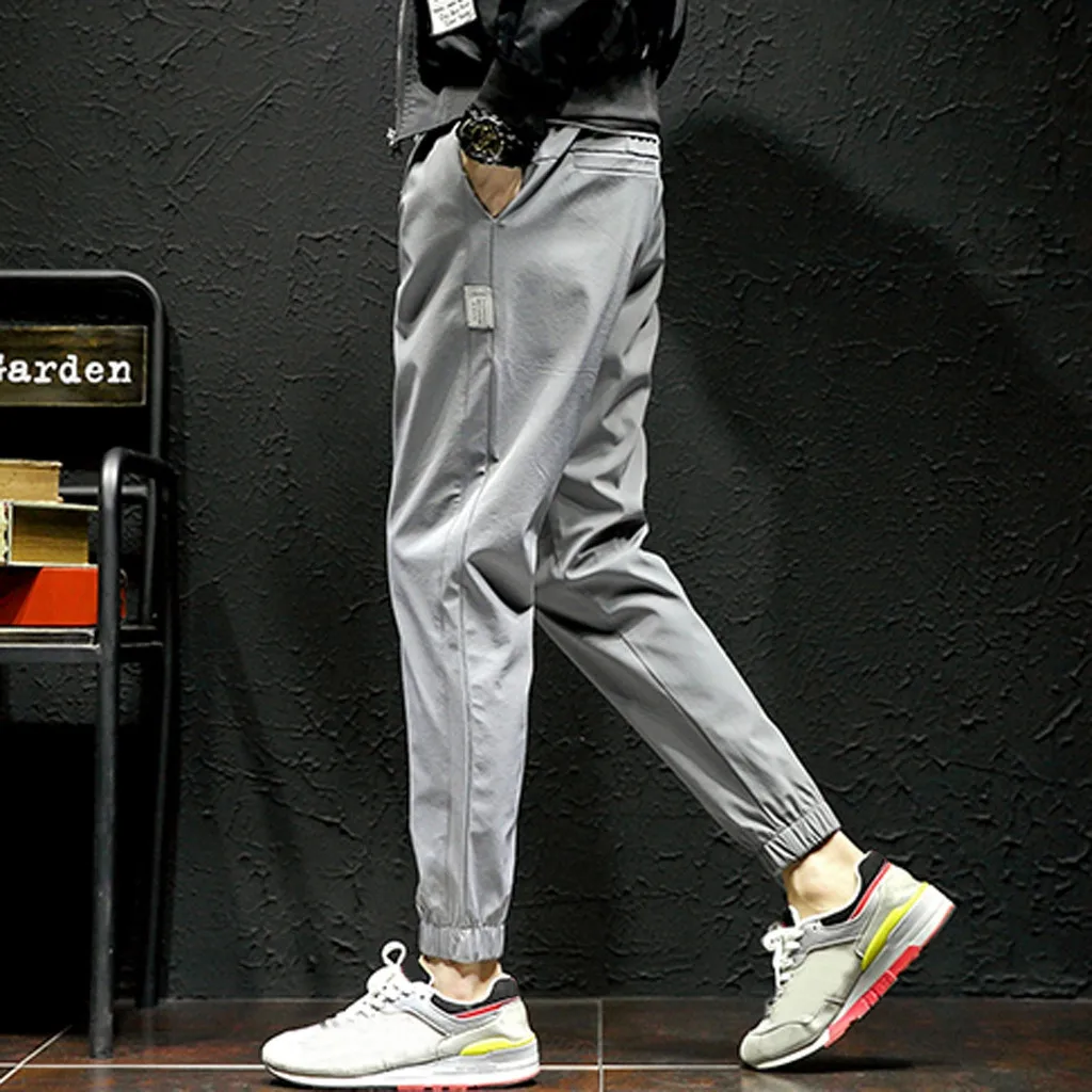 

Men's Pantacourt Homme New Style Casual Tooling Multi-Pocket Fashion Moletom Masculino Comfortable Men Trousers 2019 New