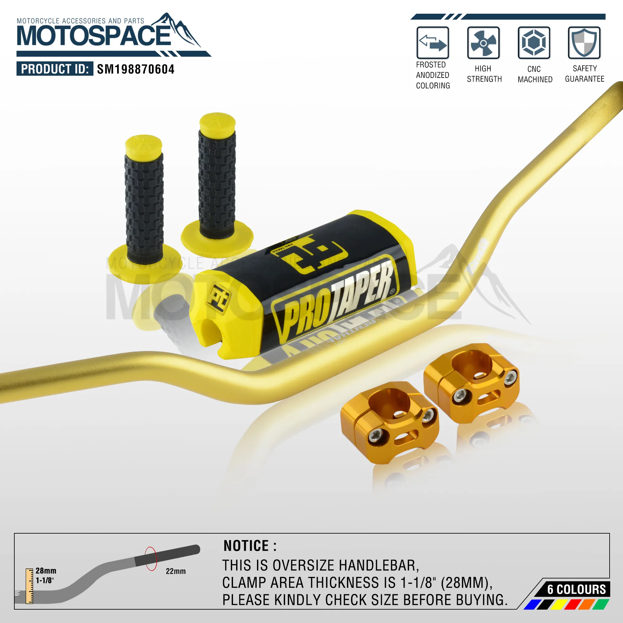 Руль для Pro Taper Pack Bar 1-1/" Renthal Fatbar Колодки Ручки Pit Pro Racing Dirt Pit Bike мотоцикл с адаптер cnc