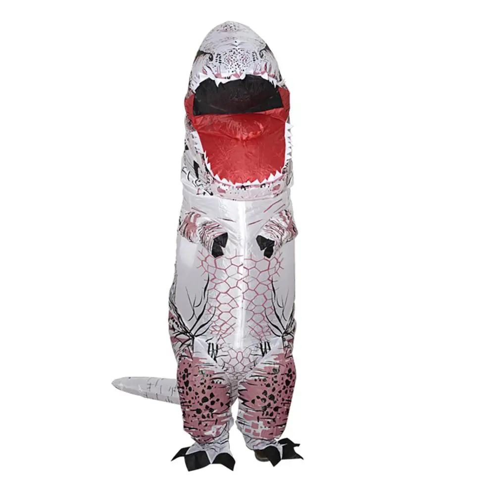 Inflatable Dinosaur Costume Mascot Child Adults Halloween Blowup Outfit Cosplay - Color: W-L