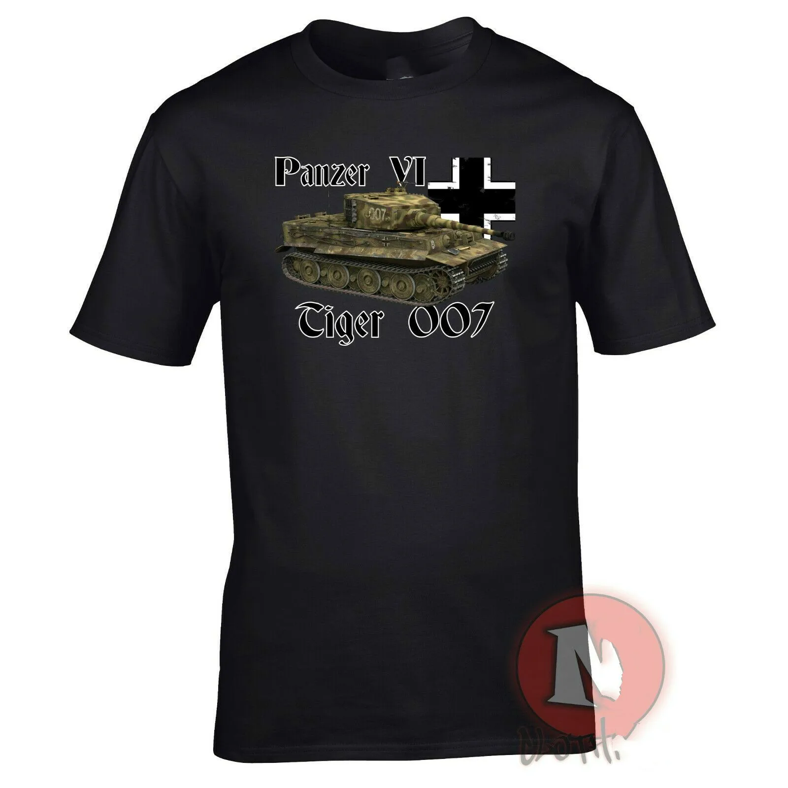Футболка Panzer 6 Tiger 007 Tank немецкая летняя хлопковая футболка с коротким рукавом и