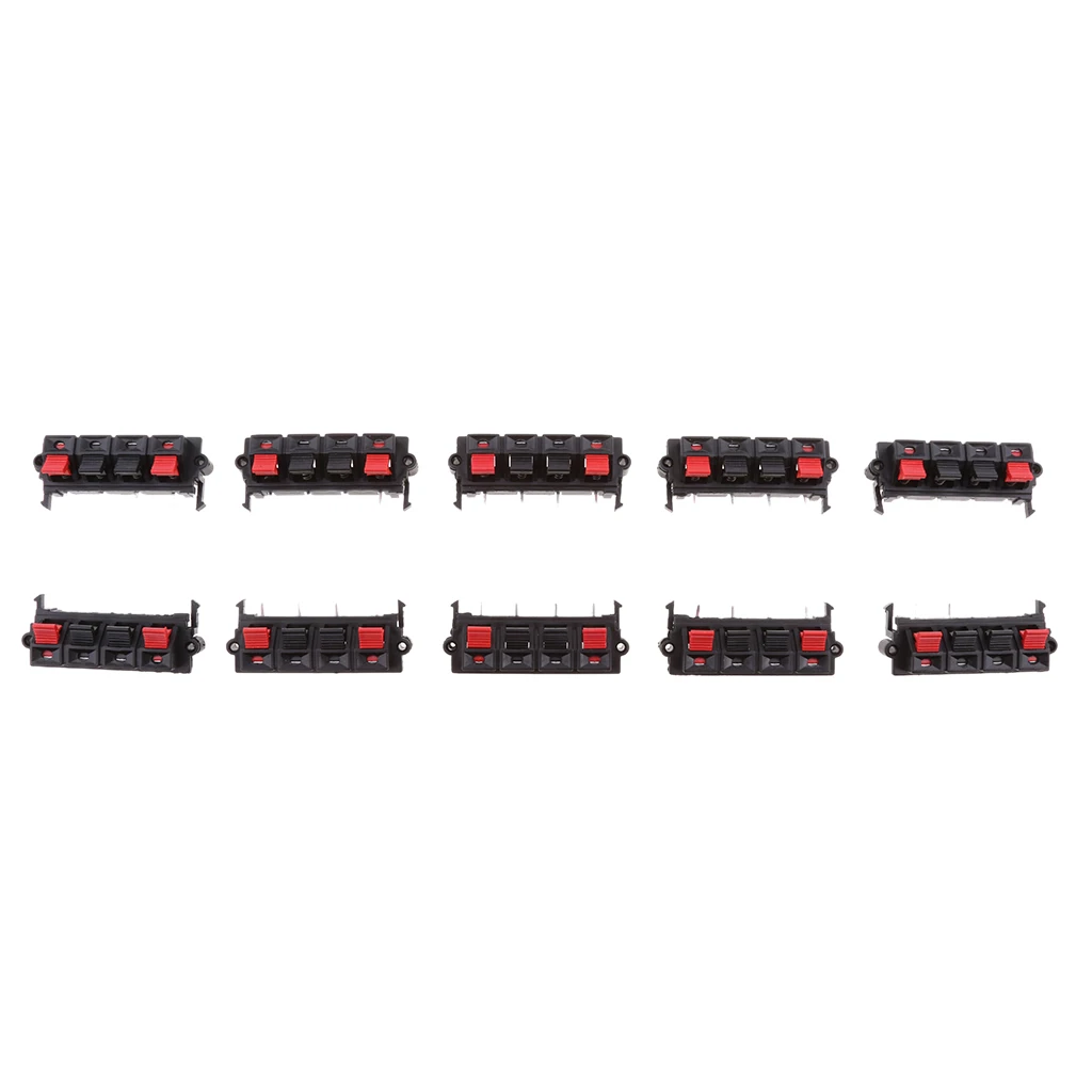 10 Pieces 4 Position Push/Release Spring Loaded Audio Jack Speaker Terminal