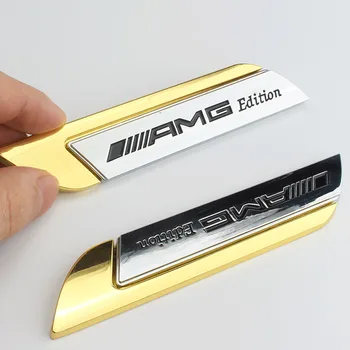 

2pcs car leaf board decorative labeling car body sticker for Mercedes benz AMG c180 c200 c300 w204 w203 w212 w211 car styling