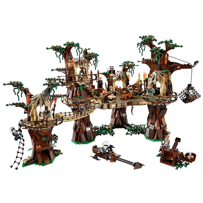 

05047 Star Wars Star Plan Wars Ewok Village 1990Pcs Model Building Kit Block Bricks Compatible egoinglys Movie 10236