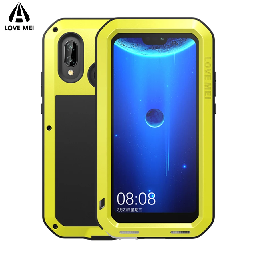 Love Mei Metal Armor Case For Huawei P20 Lite(Nova 3E) Cover Aluminum Shockproof Waterproof Case For Huawei Nova 3E(P20 Lite